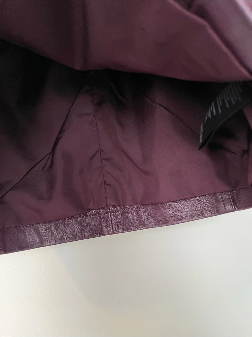 Free People Faux Leather Mini Skirt Purple coated leather size 6